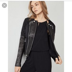 BCBG leather moto jacket